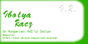 ibolya racz business card